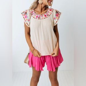 Impressions Embroidered Top